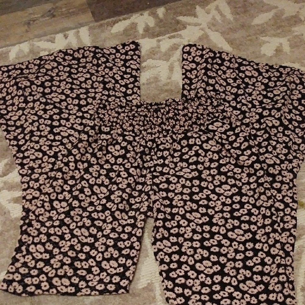 Cecico bell bottom floral beach pants